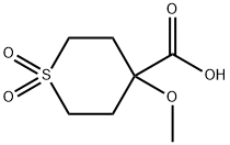 4-甲氧基四氢2H噻喃-4-羧酸1,1-二氧化物 结构式