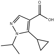 5-环丙基-1-(丙-2-基)-1H-吡唑-4-羧酸 结构式