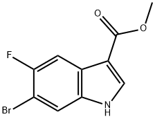 5-氟-6-溴-1H-吲哚-3-甲酸甲酯 结构式
