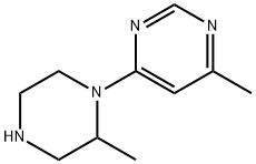 Pyrimidine, 4-methyl-6-(2-methyl-1-piperazinyl)- 结构式