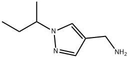 (1-(仲丁基)-1H-吡唑-4-基)甲胺 结构式