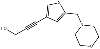 3-{5-[(morpholin-4-yl)methyl]thiophen-3-yl}prop-2-yn-1-ol 结构式