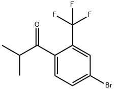 1-(4-溴-2-(三氟甲基)苯基)-2-甲基丙烷-1-酮 结构式