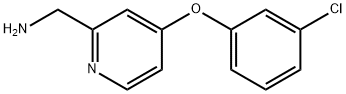 4-(3-氯苯氧基)吡啶-2-基]甲胺 结构式