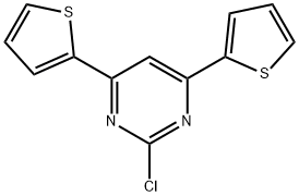 Pyrimidine, 2-chloro-4,6-di-2-thienyl- 结构式