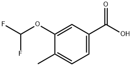 3-(二氟甲氧基)-4-甲基苯甲酸 结构式