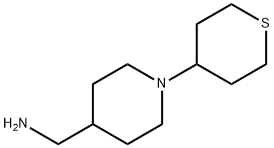 4-Piperidinemethanamine, 1-(tetrahydro-2H-thiopyran-4-yl)- 结构式