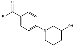 4-(3-羟基哌啶-1-基)苯甲酸 结构式