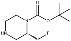 (S)-2-(氟甲基)哌嗪-1-甲酸叔丁酯 结构式