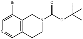 8-溴-3,4-二氢-2,6-萘啶-2(1H)-羧酸叔丁酯 结构式
