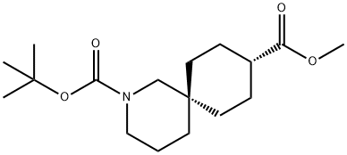 MESO-(6R,9R)-2-叔-丁基 9-甲基 2-氮杂螺[5.5]十一烷-2,9-二甲酸基酯 结构式