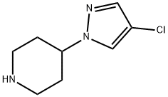 4-(4-氯-1H-吡唑-1-基)哌啶 结构式