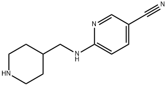 3-Pyridinecarbonitrile, 6-[(4-piperidinylmethyl)amino]- 结构式