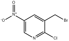 3-(溴甲基)-2-氯-5-硝基吡啶 结构式