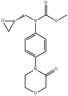 Carbamic acid, N-[(2R)-2-oxiranylmethyl]-N-[4-(3-oxo-4-morpholinyl)phenyl]-, methyl ester 结构式