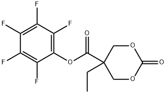 1,3-Dioxane-5-carboxylic acid, 5-ethyl-2-oxo-, 2,3,4,5,6-pentafluorophenyl ester 结构式