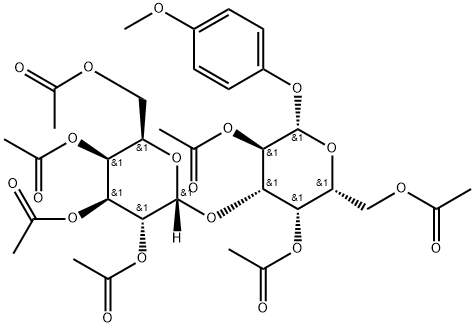 Gal[2346Ac]α(1-3)Gal[246Ac]-β-MP 结构式