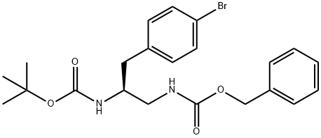 苄基叔丁基(3-(4-溴苯基)丙烷-1,2-二基)(S)-二氨基甲酸酯 结构式