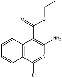 4-Isoquinolinecarboxylic acid, 3-amino-1-bromo-, ethyl ester 结构式