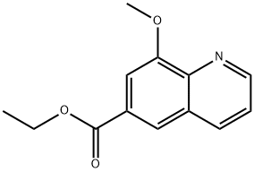 6-Quinolinecarboxylic acid, 8-methoxy-, ethyl ester 结构式