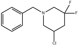1-Benzyl-5-chloro-3,3-difluoro-piperidine 结构式