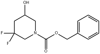 3,3-二氟-5-羟基-1-哌啶甲酸苯基甲酯 结构式