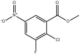 2-氯-3-氟-5-硝基苯甲酸甲酯 结构式