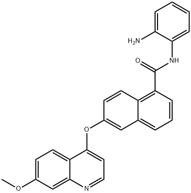 1-Naphthalenecarboxamide, N-(2-aminophenyl)-6-[(7-methoxy-4-quinolinyl)oxy]- 结构式