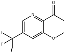 1-(3-甲氧基-5-(三氟甲基)吡啶-2-基)乙酮 结构式