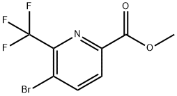 5-溴-6-(三氟甲基)吡啶甲酸甲酯 结构式