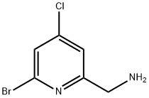 2-Pyridinemethanamine, 6-bromo-4-chloro- 结构式