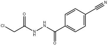 N'-(2-氯乙酰基)-4-氰基苯甲酰肼 结构式