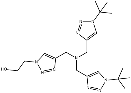 2-(4-((bis(1-tert-butyl-1H-1,2,3-triazol-4-yl)methyl)amino)methyl)-1H-1,2,3-triazol-1-yl)-ethanol 结构式