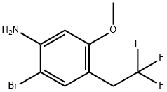 Benzenamine, 2-bromo-5-methoxy-4-(2,2,2-trifluoroethyl)- 结构式