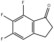 5,6,7-三氟-2,3-二氢-1H-茚-1-酮 结构式