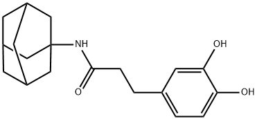 N-(1-ADAMANTYL)-3-(3,4-DIHYDROXYPHENYL)PROPANAMIDE 结构式