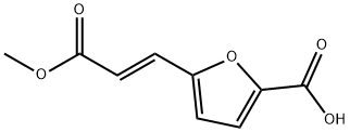 5-(3-甲氧基-3-氧代-1-丙烯基)-2-呋喃甲酸 结构式
