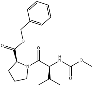 L-Proline, N-(methoxycarbonyl)-L-valyl-, phenylmethyl ester 结构式