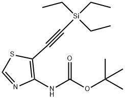 Carbamic acid, N-[5-[2-(triethylsilyl)ethynyl]-4-thiazolyl]-, 1,1-dimethylethyl ester 结构式