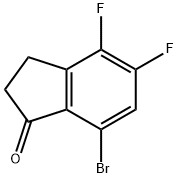 7-溴-4,5-二氟-1-茚满酮 结构式