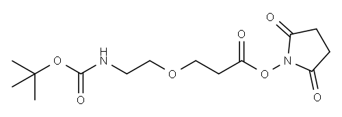 t-Boc-N-amido-PEG1-NHS ester 结构式