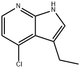 1H-Pyrrolo[2,3-b]pyridine, 4-chloro-3-ethyl- 结构式