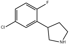 3-(5-chloro-2-fluorophenyl)pyrrolidine 结构式