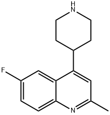 Quinoline, 6-fluoro-2-methyl-4-(4-piperidinyl)- 结构式