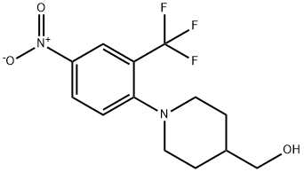 (1-(4-Nitro-2-(trifluoromethyl)phenyl)piperidin-4-yl)methanol 结构式