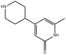 2(1H)-Pyridinone, 6-methyl-4-(4-piperidinyl)- 结构式