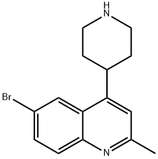 Quinoline, 6-bromo-2-methyl-4-(4-piperidinyl)- 结构式