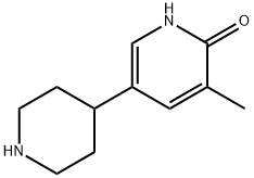 2(1H)-Pyridinone, 3-methyl-5-(4-piperidinyl)- 结构式