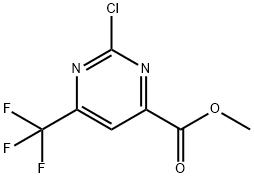 2-氯-6-(三氟甲基)嘧啶-4-羧酸甲酯 结构式