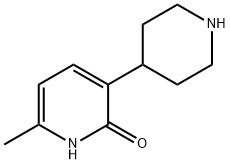 2(1H)-Pyridinone, 6-methyl-3-(4-piperidinyl)- 结构式